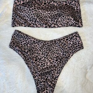 Leopard Print Bikini Set
